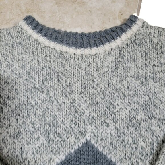 Wool blend winter knit sweater Oversize - Picture 4 of 4